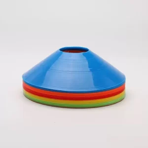 Football Training Cones 10-Pack – Flat Agility Marker Discs for Drills