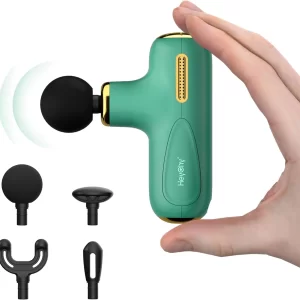 Mini Massage Gun – Portable Deep Tissue Percussion Massager with 4 Heads