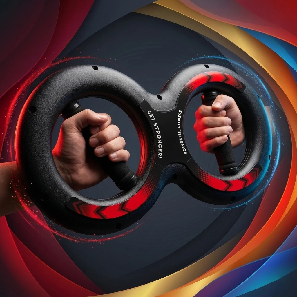 Figure-8 Arm Strength Trainer – Wrist, Forearm & Chest Isometric Exerciser - close-up detail