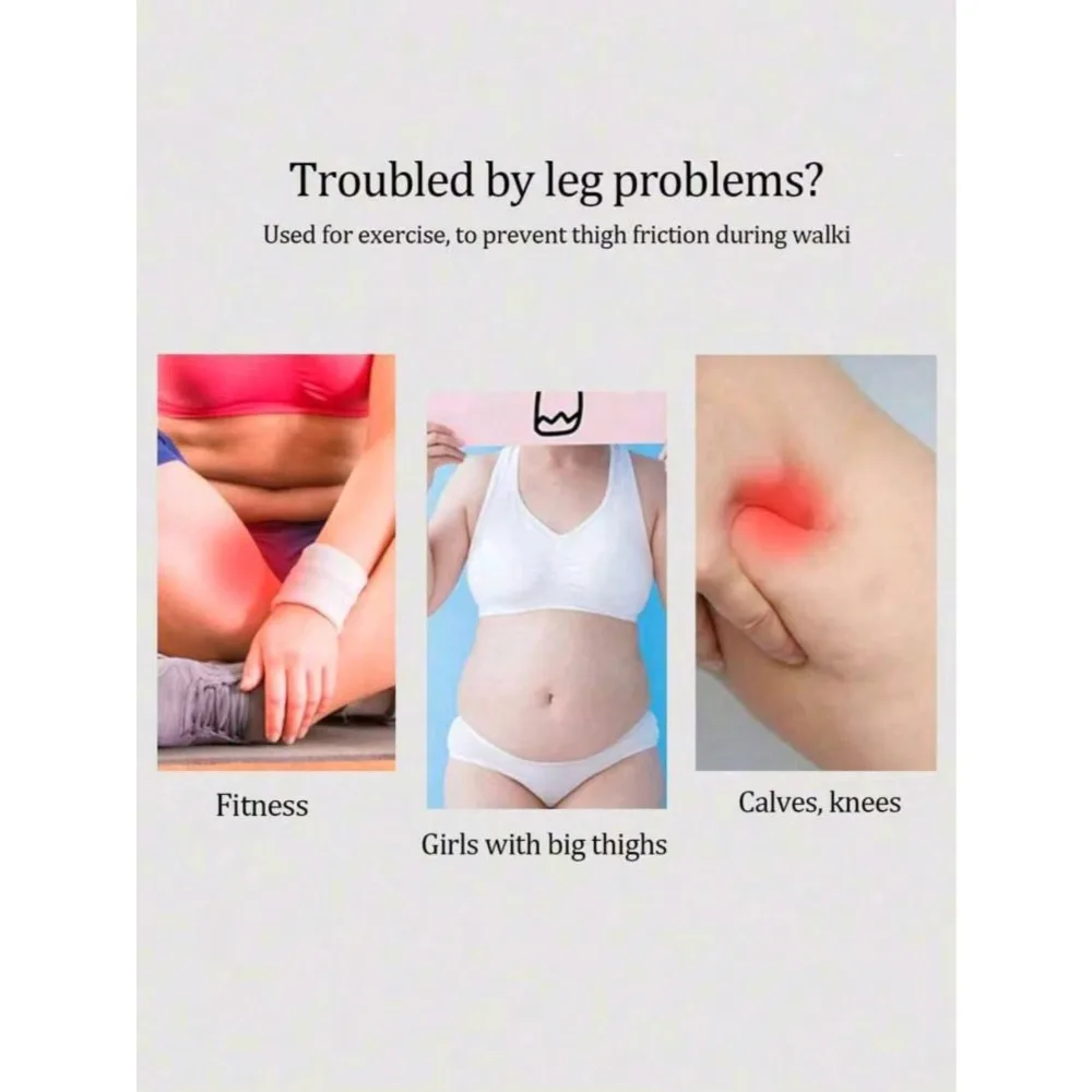 Anti-Chafe Thigh Patches (10-Pack) – Invisible Inner-Thigh Friction Guards - in use