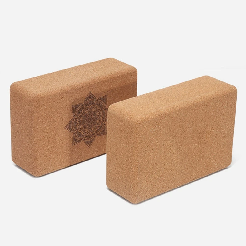 Cork Yoga Block – Natural Cork Brick for Stretching, Alignment & Support - in use