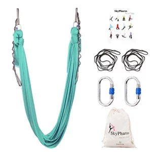 Aerial Yoga Hammock Set 5.5 Yards – Anti-Gravity Silk Swing Kit