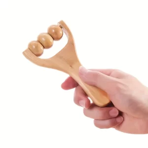 Wooden Roller Massager – Manual Body, Leg & Neck Massage Tool