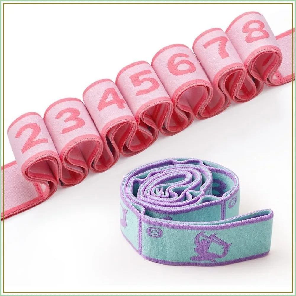8-Loop Stretching Straps – 2pc Adjustable Yoga Flexibility Set