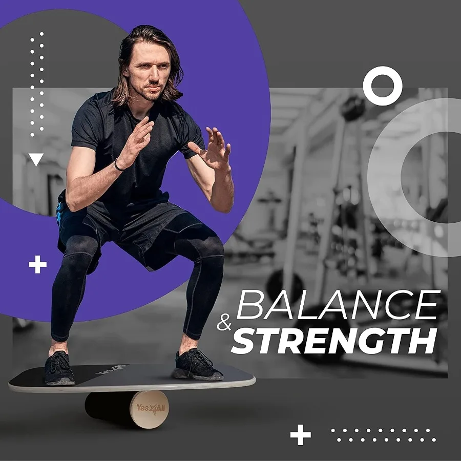 Balance Board Surf Trainer with Adjustable Stoppers – Core & Ankle Stability Training - size and dimensions