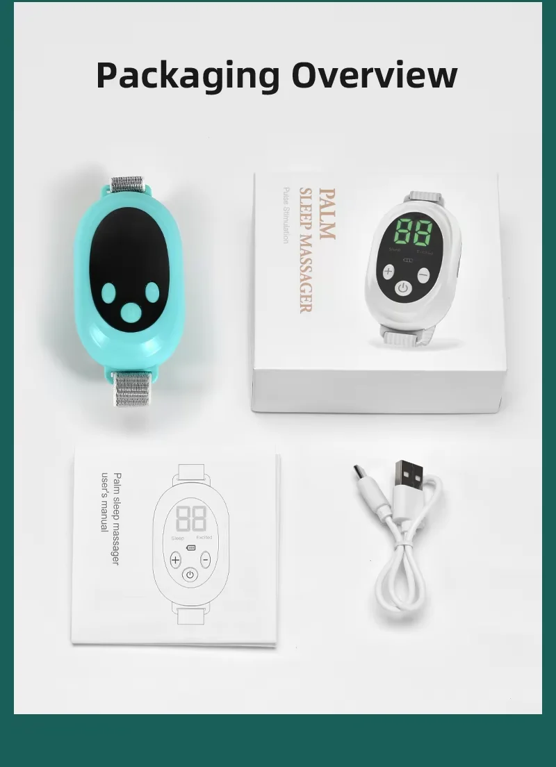 Microcurrent Sleep Aid Device – 20 Intensity Levels, Handheld Wind-Down - side view