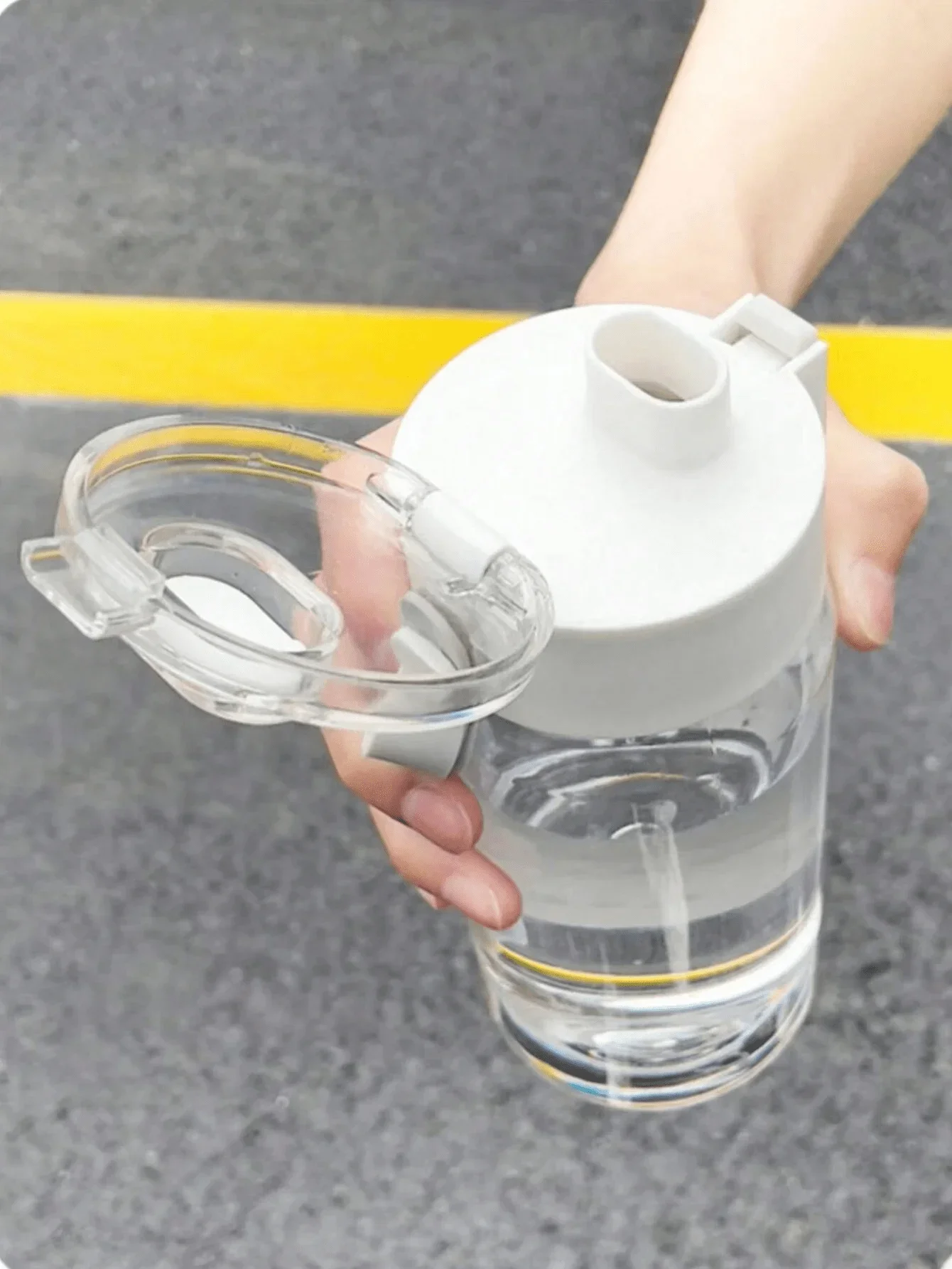 Transparent Water Bottle – Portable Sports Bottle, 0.35L–0.8L