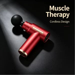 Portable Wireless Massage Gun – Travel Percussion Massager, LED, 4 Heads