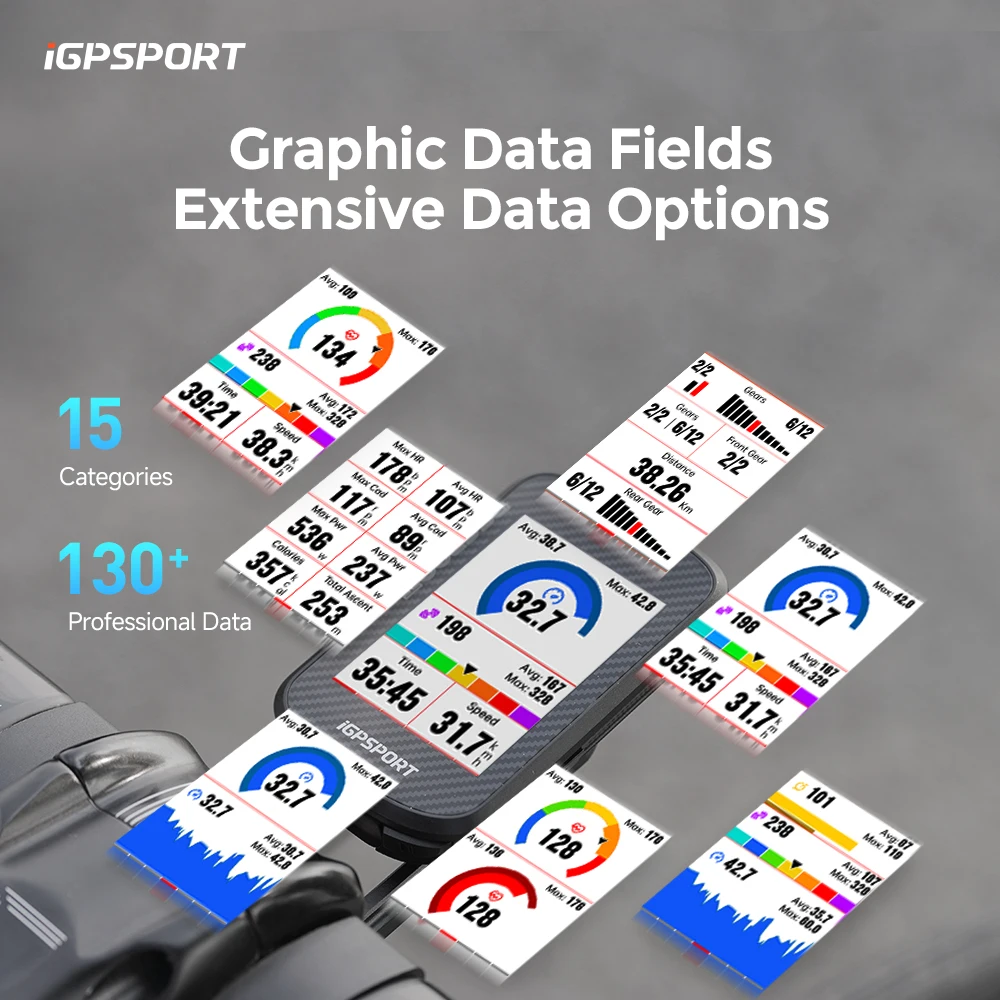 iGPSPORT BSC300T Touchscreen Bike Computer – Colour GPS Maps & E-Bike Support - color options