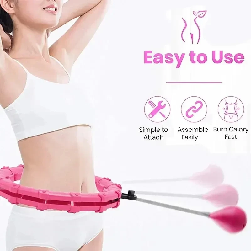Weighted Hula Hoop 47" – 24 Detachable Links, Smart Fitness Hoop - size and dimensions