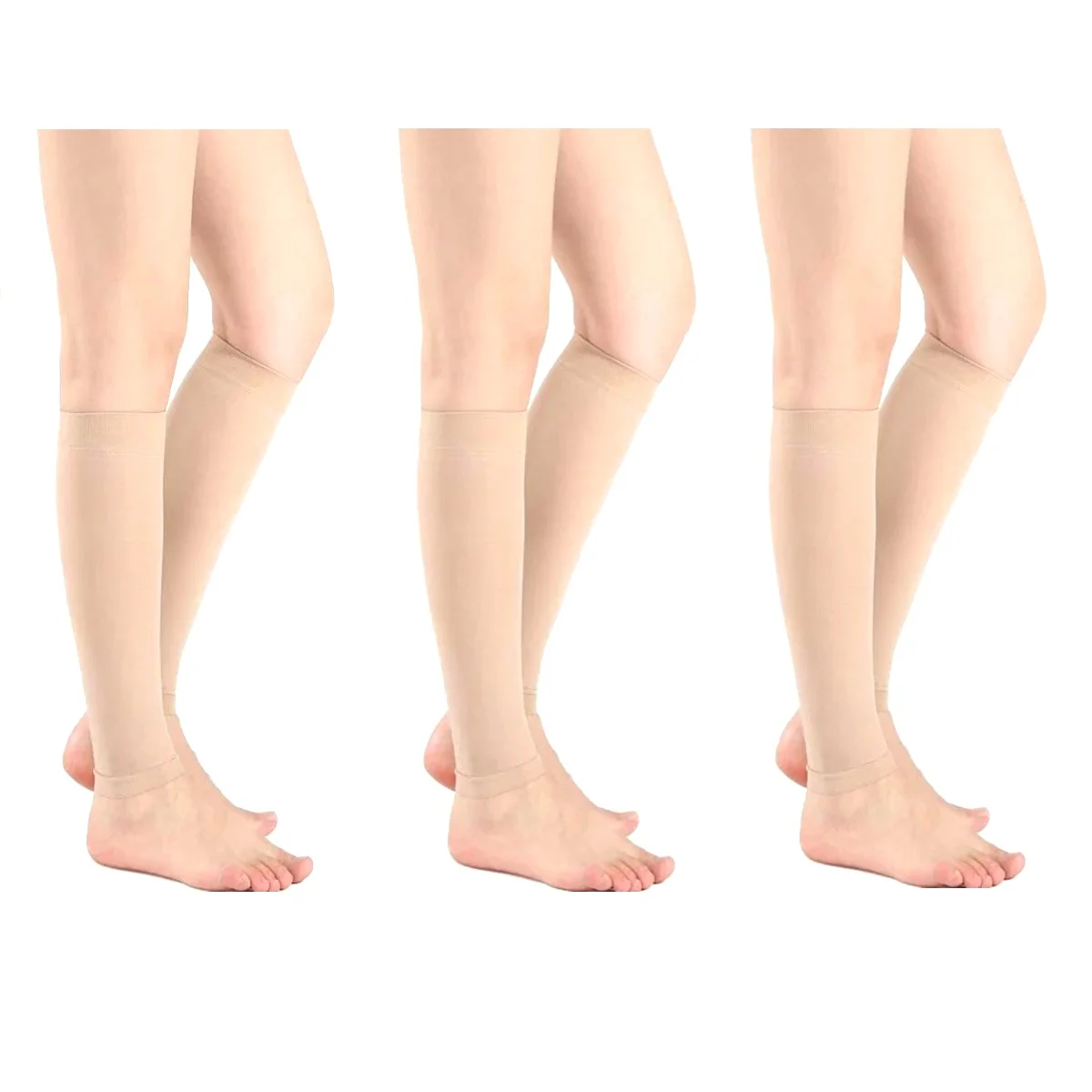 Copper Compression Socks – 20–30 mmHg Open-Toe Knee High