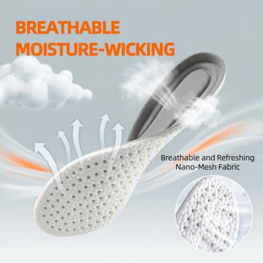 Memory Foam Insoles – Cushioned Shoe Inserts for Men & Women - in use