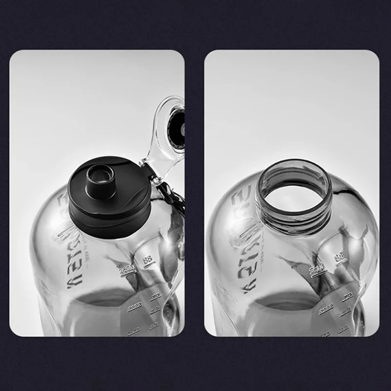 Large Water Bottle 1.7L & 2.7L – BPA-Free Gym & Camping Jug - size and dimensions