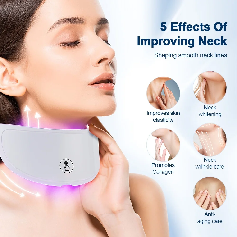 LED Neck Mask – 7-Colour Photon Anti-Wrinkle Neck Device - color options