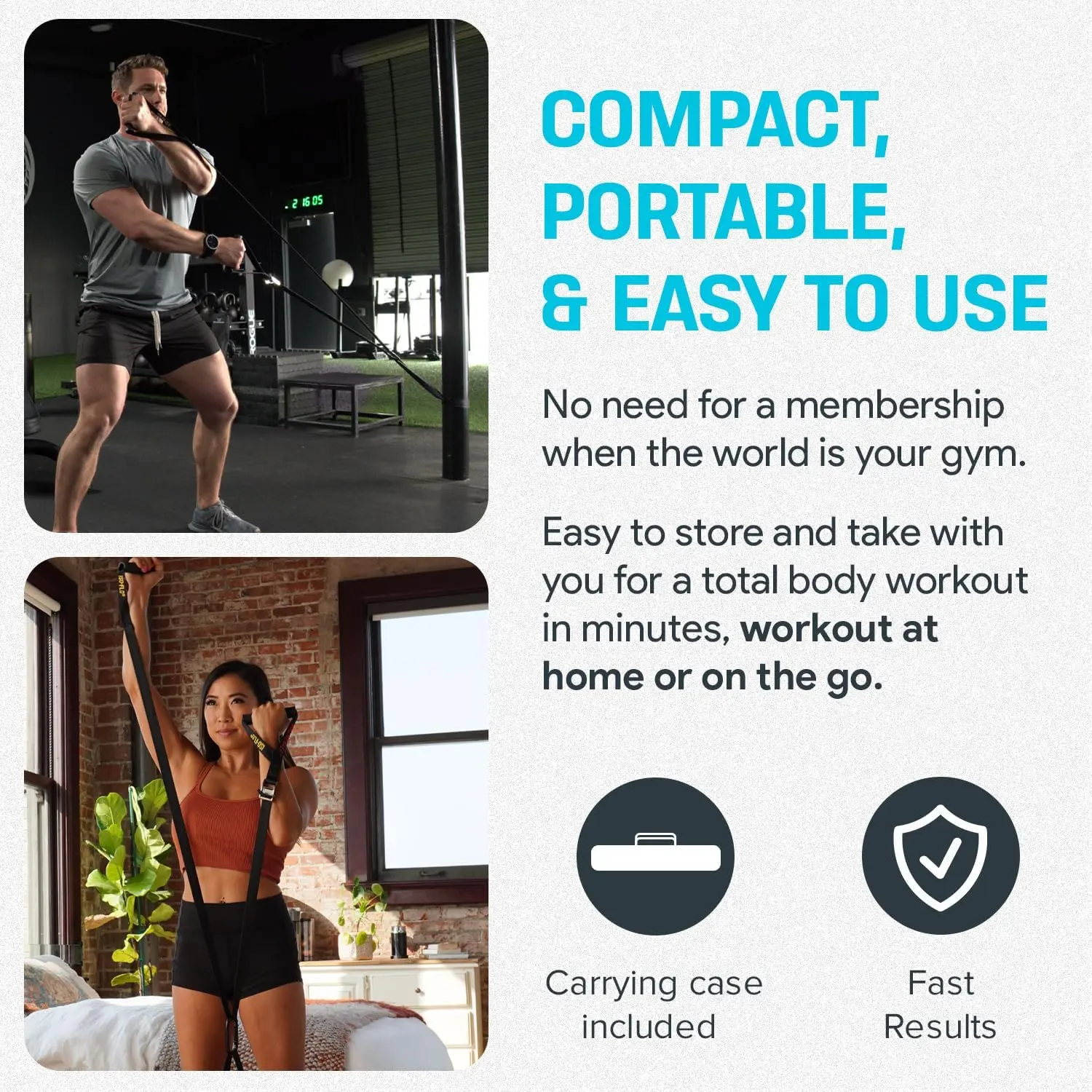 ISO-FLO Isometric Suspension Trainer – Straps & ResiBands for Calisthenics - close-up detail