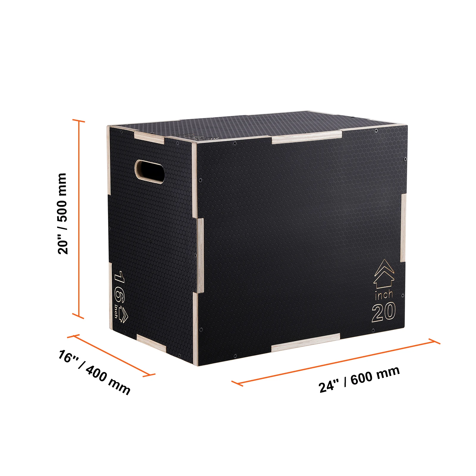 3-in-1 Wooden Plyo Box – Plyometric Jump Box for Conditioning & Strength - packaging