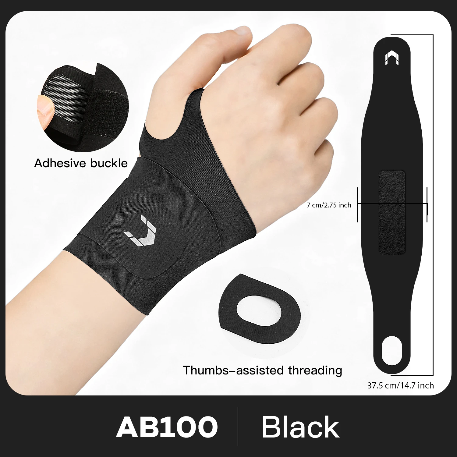 Wrist & Thumb Support Brace – Flexible Splint for De Quervain's & Sprains - side view