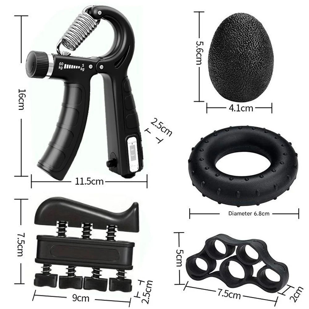 Adjustable Grip Strength Trainer with Counter – Hand & Forearm Exerciser Set - alternate view
