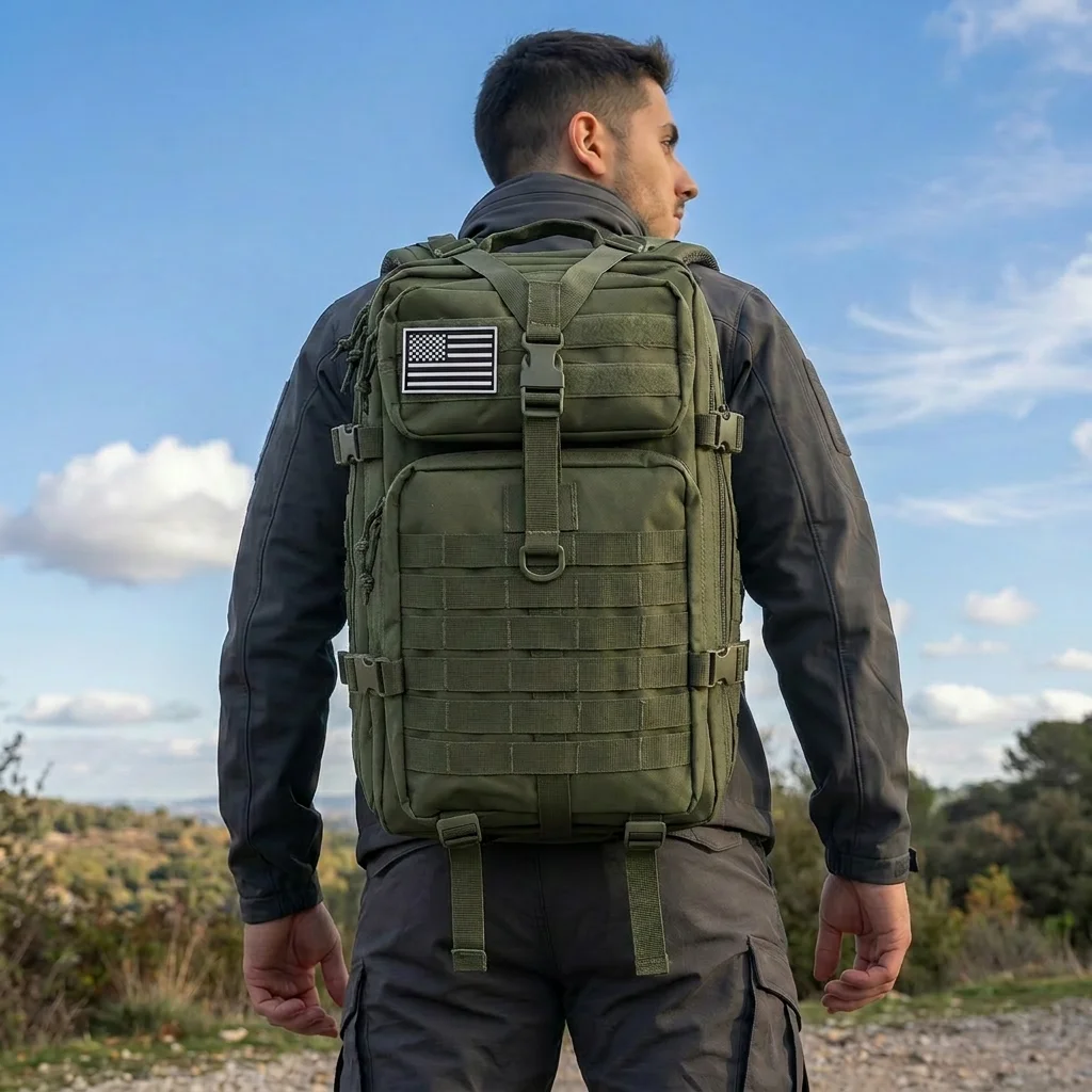 45L Tactical Gym Backpack – MOLLE Water-Resistant Training & Travel Rucksack - color options