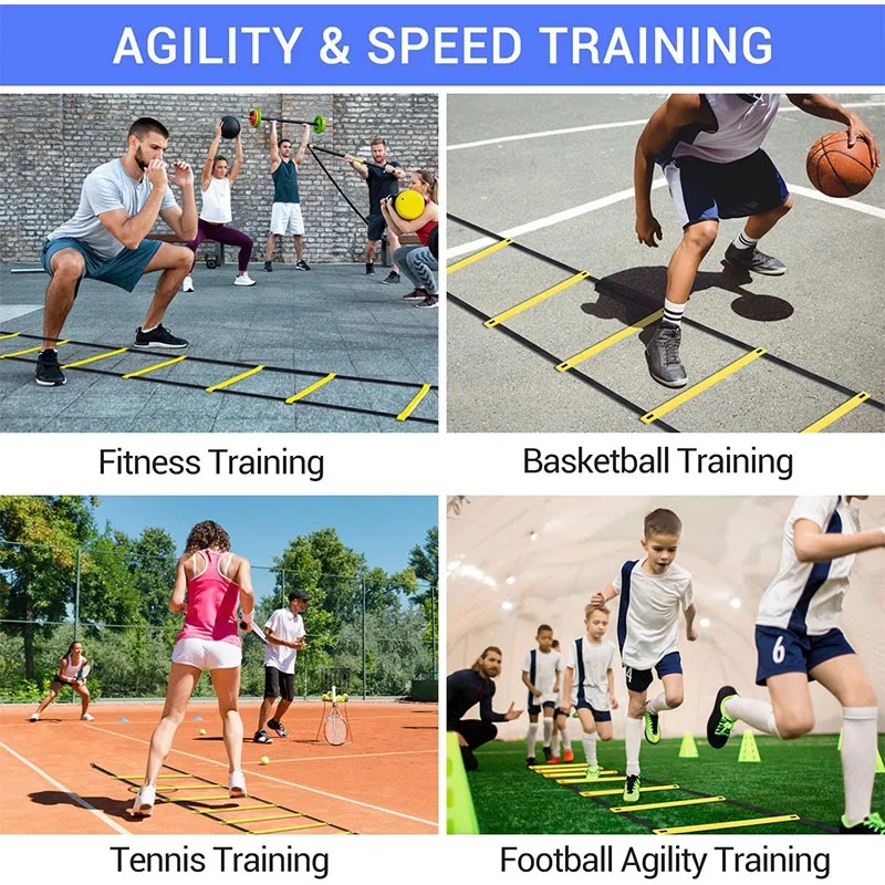 Agility Ladder – Speed Training Ladder, 2m to 10m - size and dimensions