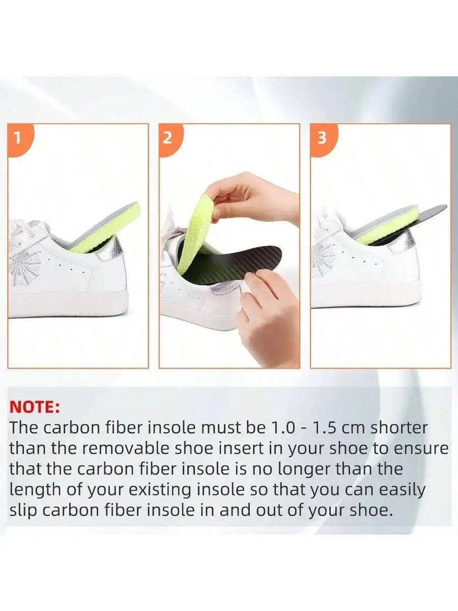 Carbon Fiber Insoles – Rigid Shoe Inserts for Turf Toe & Forefoot Pain - in use