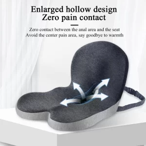 Ergonomic Lumbar Seat Cushion – Contoured Office Chair Pad