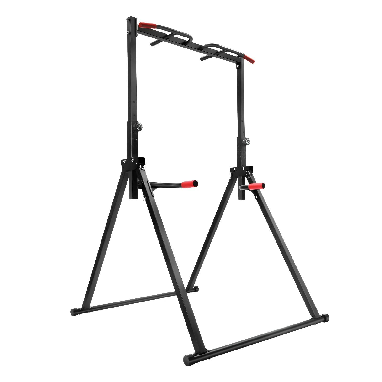 Adjustable Pull-Up Bar Station – Foldable 200kg Frame with Parallel Bars - side view