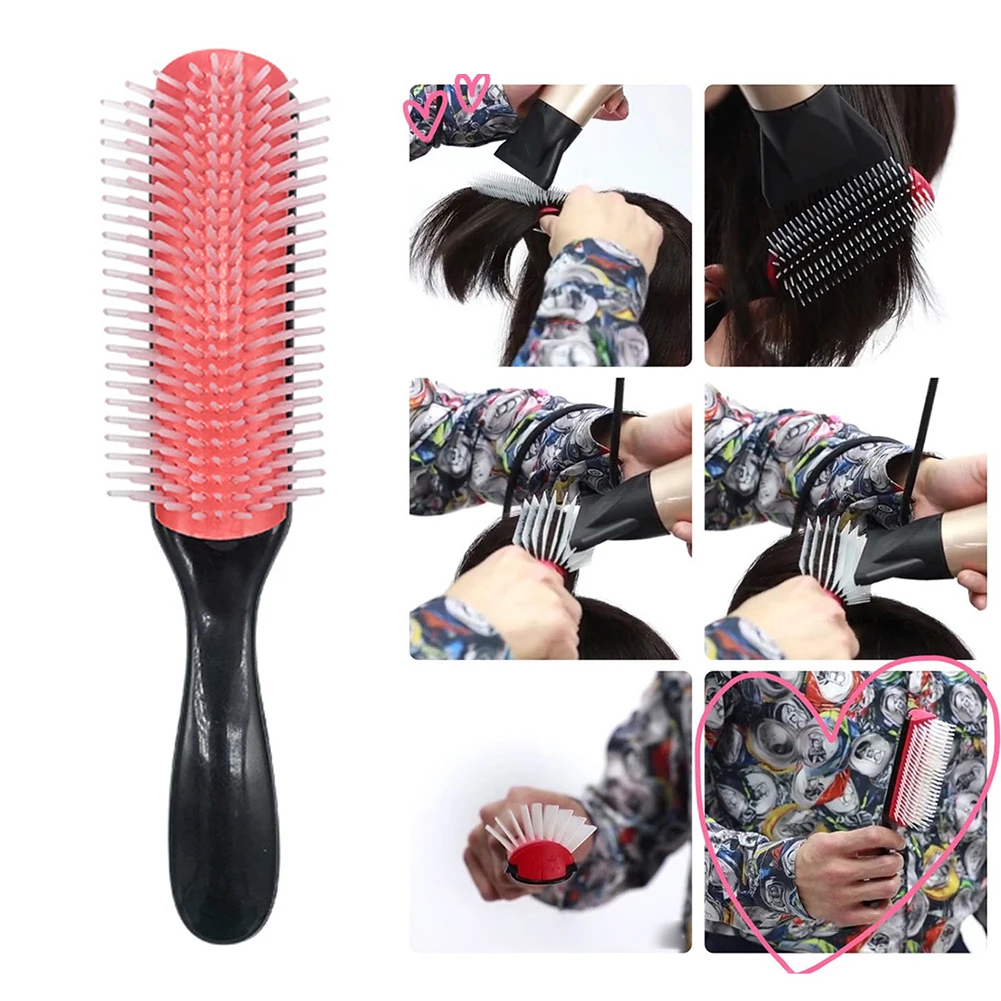 9-Row Detangling Hair Brush – Scalp Massager for Wet, Curly & Straight Hair - size and dimensions