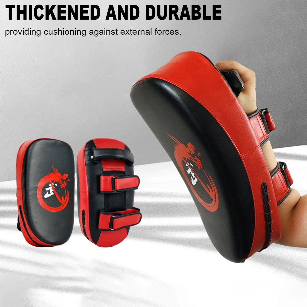 Curved Kick Pad – PU Leather Hand & Foot Target for Muay Thai & Taekwondo - alternate view