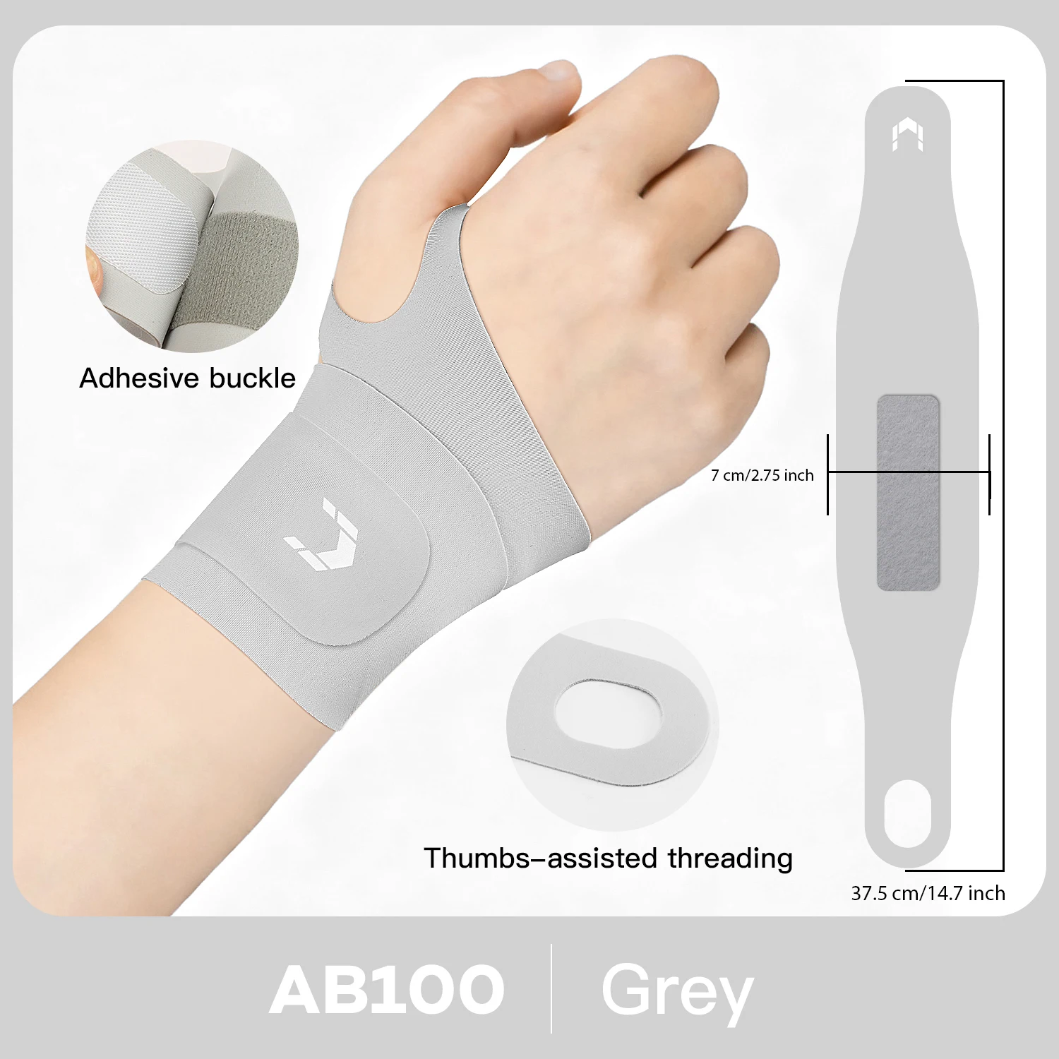 Wrist & Thumb Support Brace – Flexible Splint for De Quervain's & Sprains - detail view