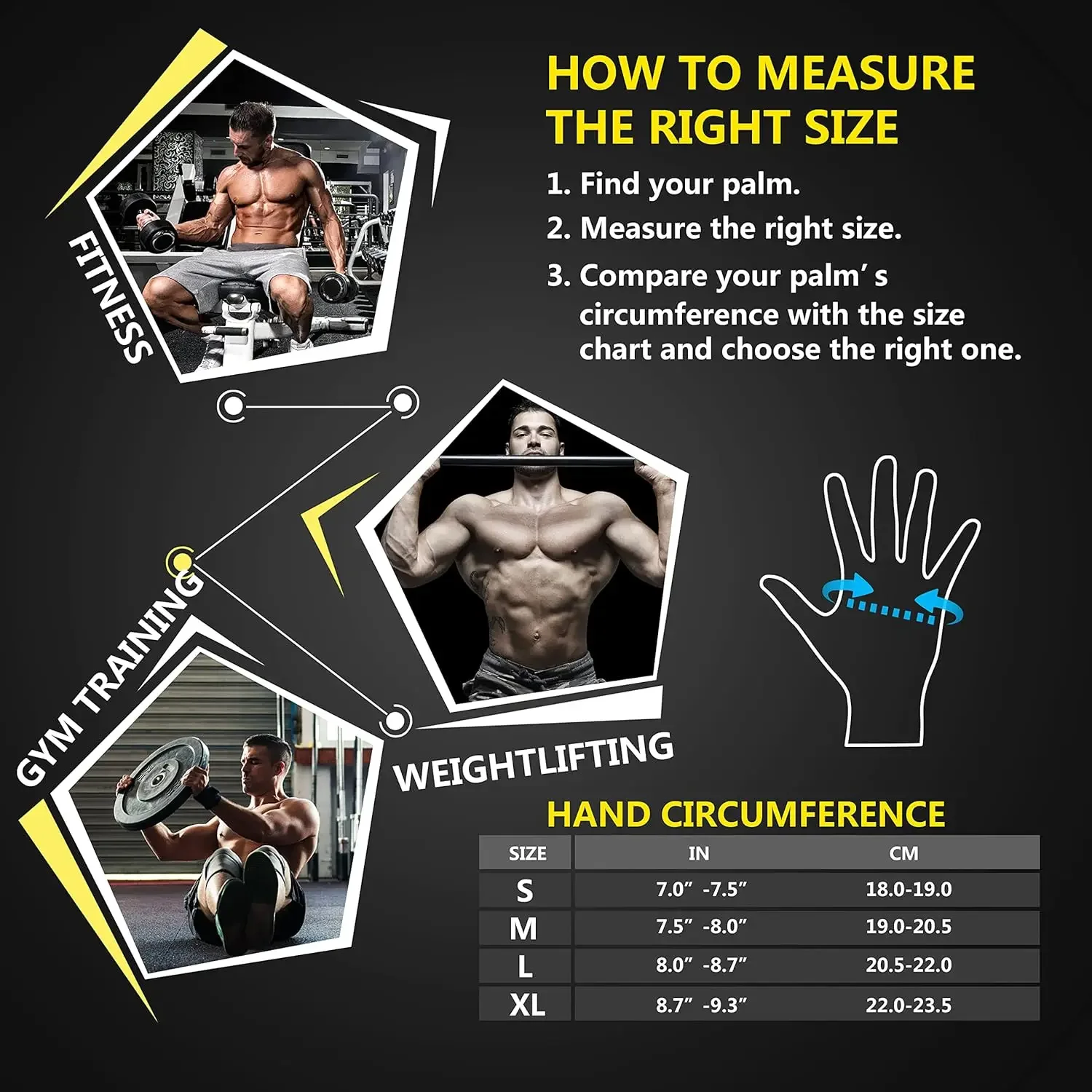 Weight Lifting Gloves with Wrist Support – Ventilated Full Palm Gym Gloves - color options