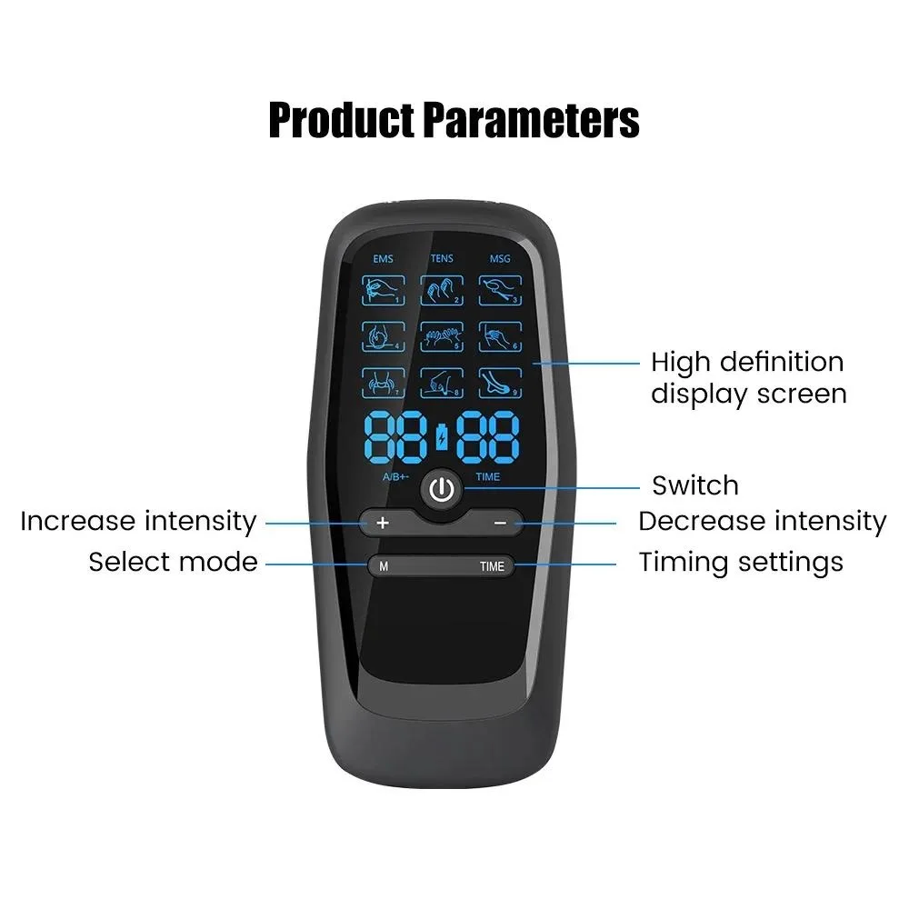 Electro Stimulator Tens Muscle Electric EMS Acupuncture Body Massage Digital Slimming - size and dimensions