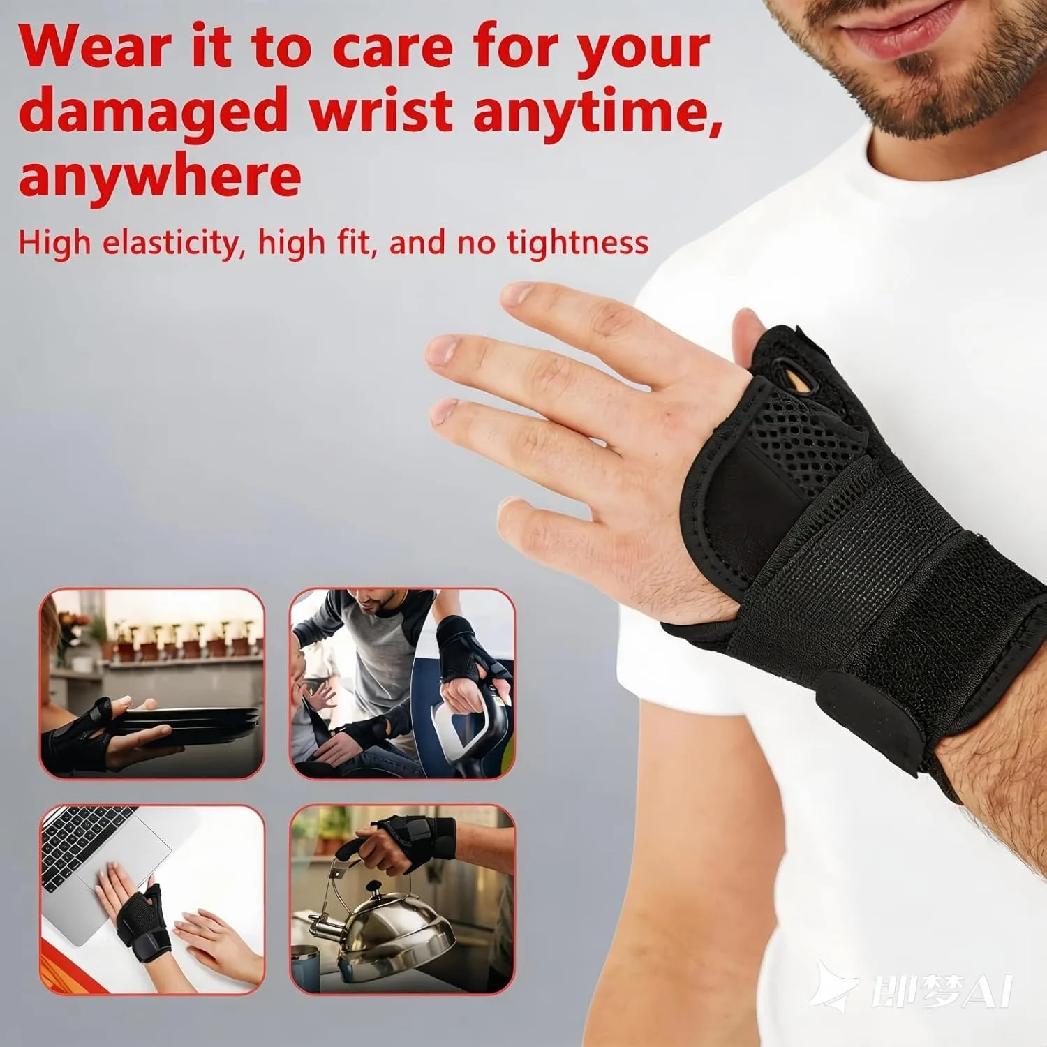 Elastic Wrist Support Brace – Breathable Non-Slip Sleeve
