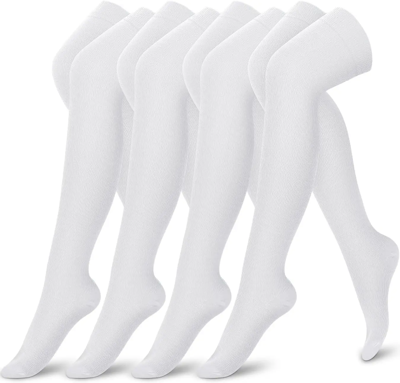 Women's Compression Socks, 4 Pairs – Graduated Support for Nursing & Running - texture detail