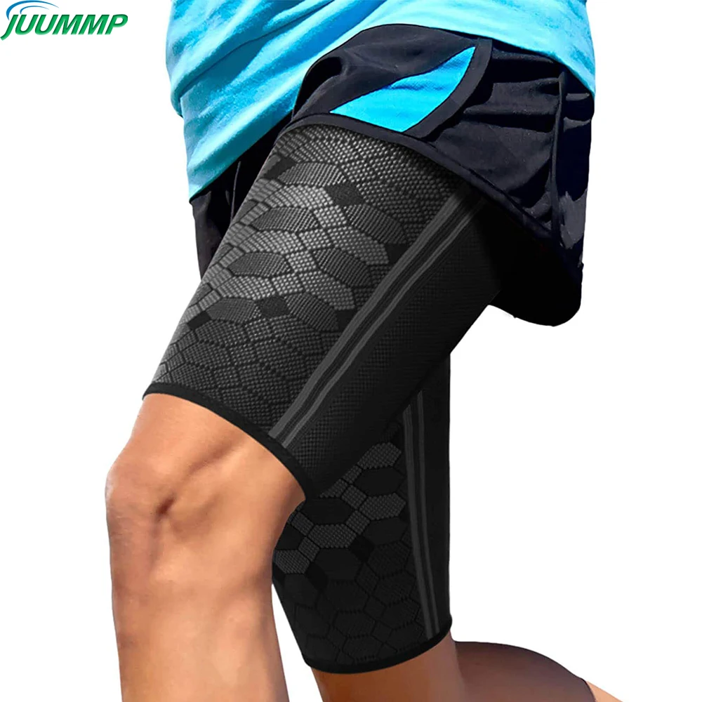 Thigh Compression Sleeves (Pair) – Quad & Hamstring Support for Running
