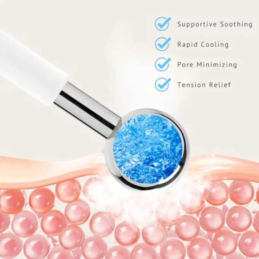 Stainless Steel Ice Globes for Face – Cryo Facial Rollers for Eyes & Puffiness - size and dimensions
