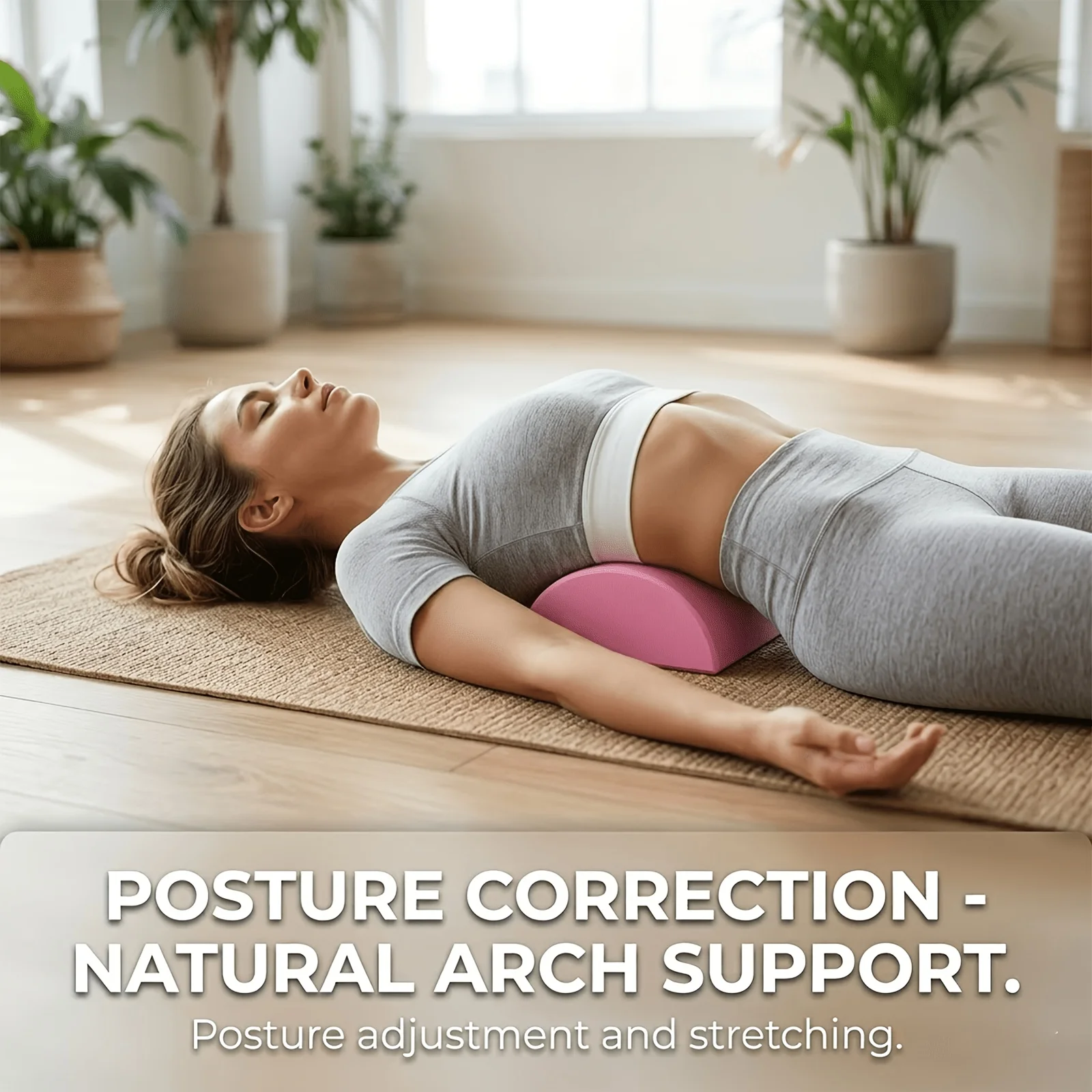 1 2Pcs Non-Slip Yoga Block Half Round Stretching Brick Home Fitness - close-up detail