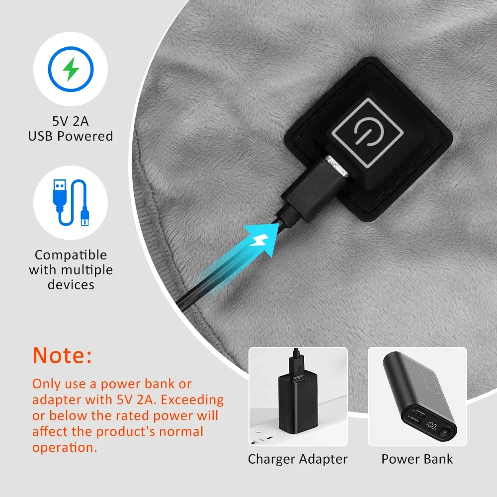 Electric Heated Neck & Shoulder Wrap – Cervical Heat Therapy Shawl - size and dimensions