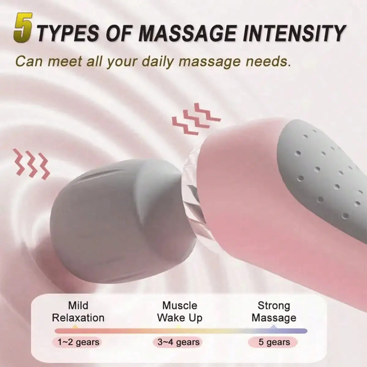 Handheld Electric Massager – 5-Speed USB Rechargeable Muscle Massager - alternate view