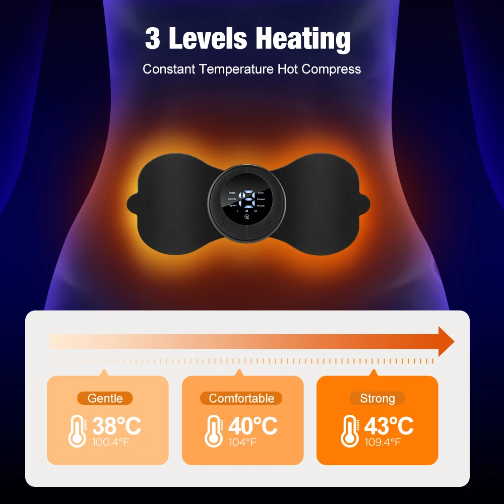 Wireless Heating Muscle Stimulator Electric Cervical Neck Massager Low Frequency 6 - size and dimensions