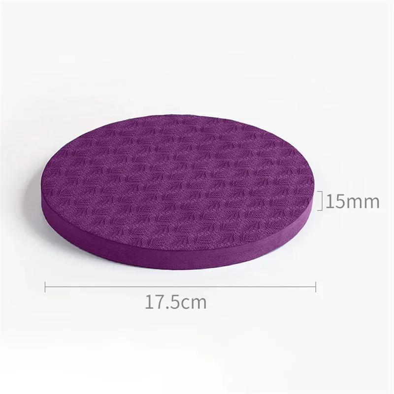 2PCS Set Portable Small Round Knee Pad Yoga Mats Flat Support - close-up detail
