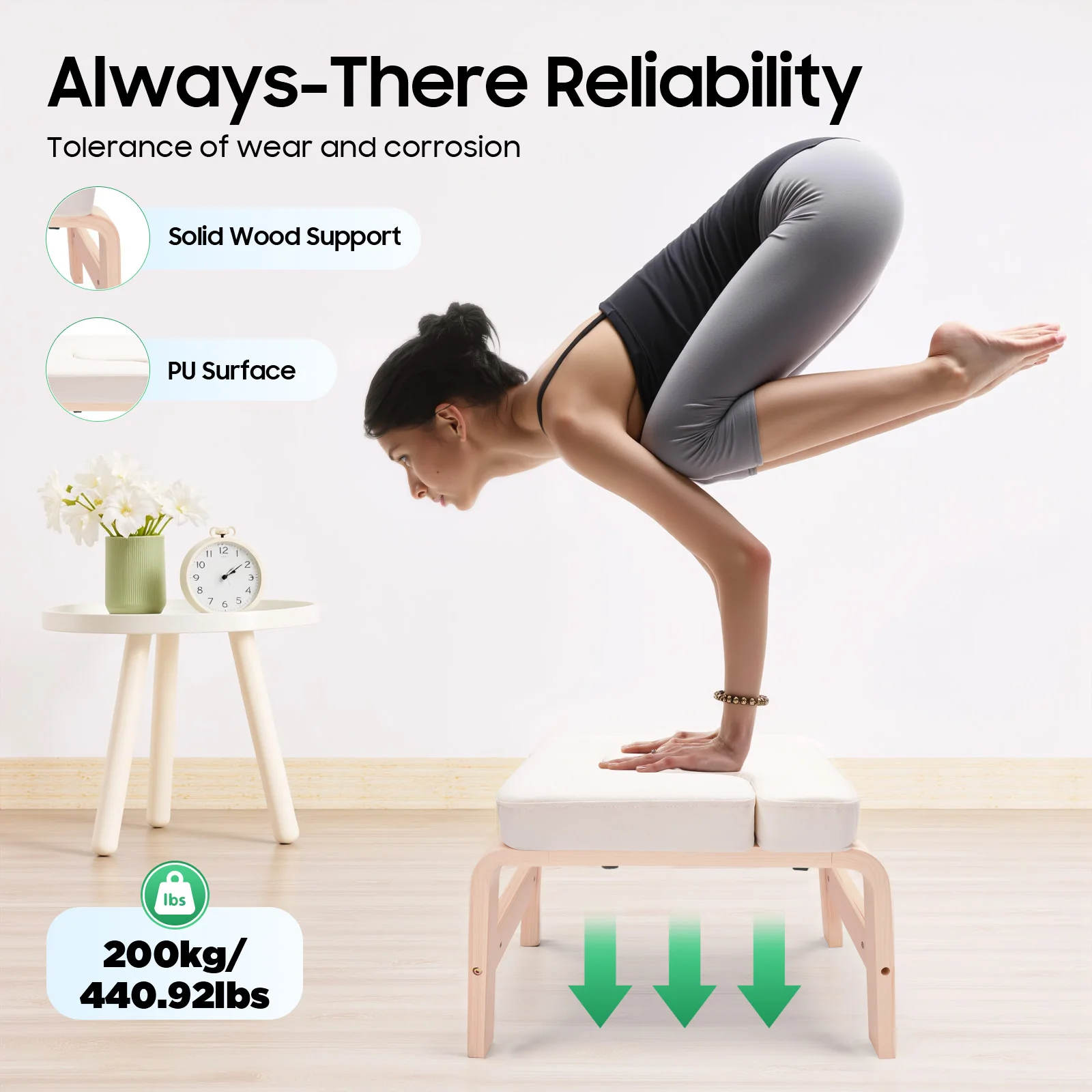 Yoga Headstand Assistant Inversion Bench Body Shaping Invert Stool Chair Coordination - close-up detail