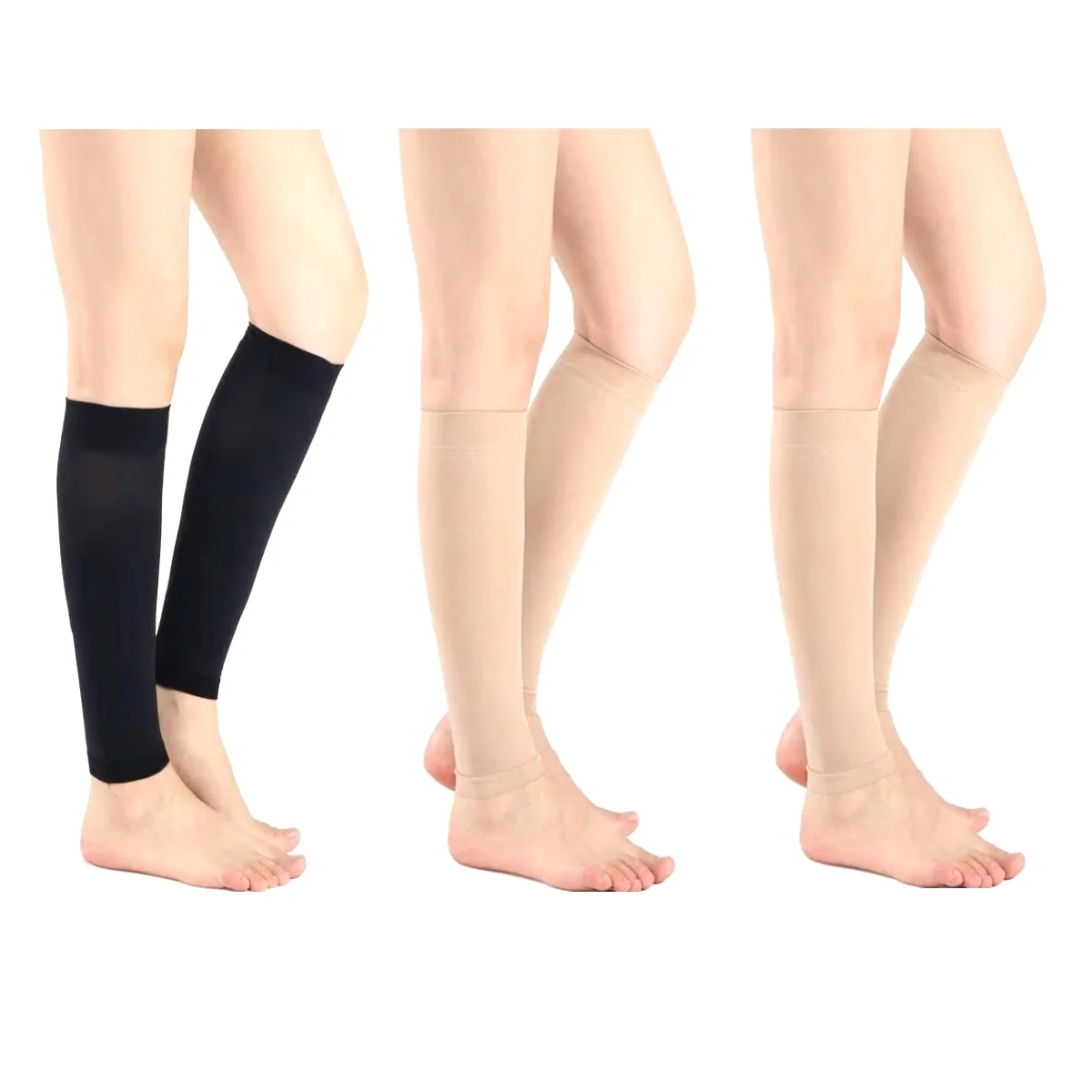 Copper Compression Socks for Women Men 20-30mm Hg Open Toe Knee - view 11