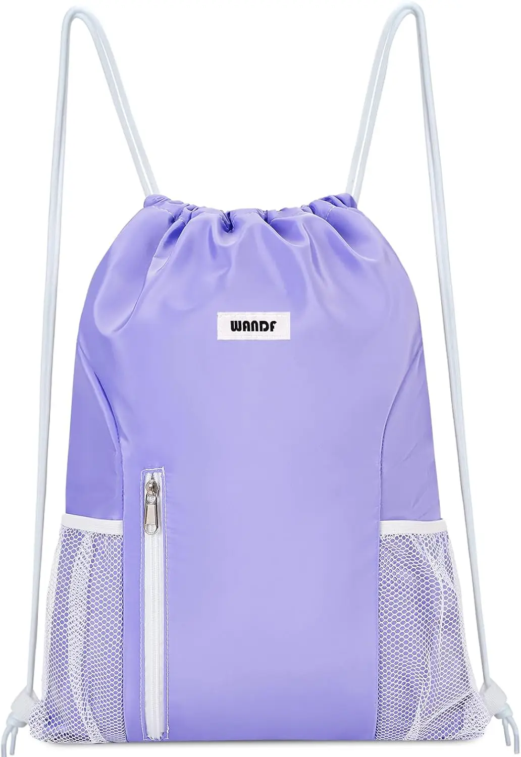 Drawstring Backpack Sports Gym Sackpack with Mesh Pockets Water Resistant String - detail view
