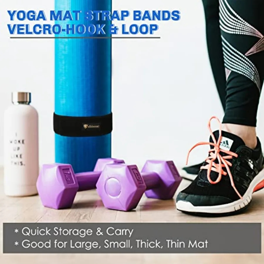 Heavy Duty Yoga Mat Strap – Adjustable Bungee Carrier & Sling, 20" x 2" - color options