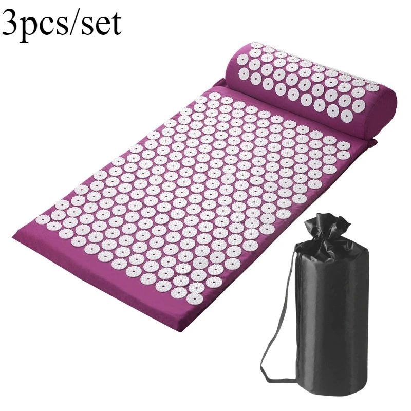 Acupressure Mat & Pillow Set – 3pc Non-Slip Mat for Back Tension & Relaxation - detail view