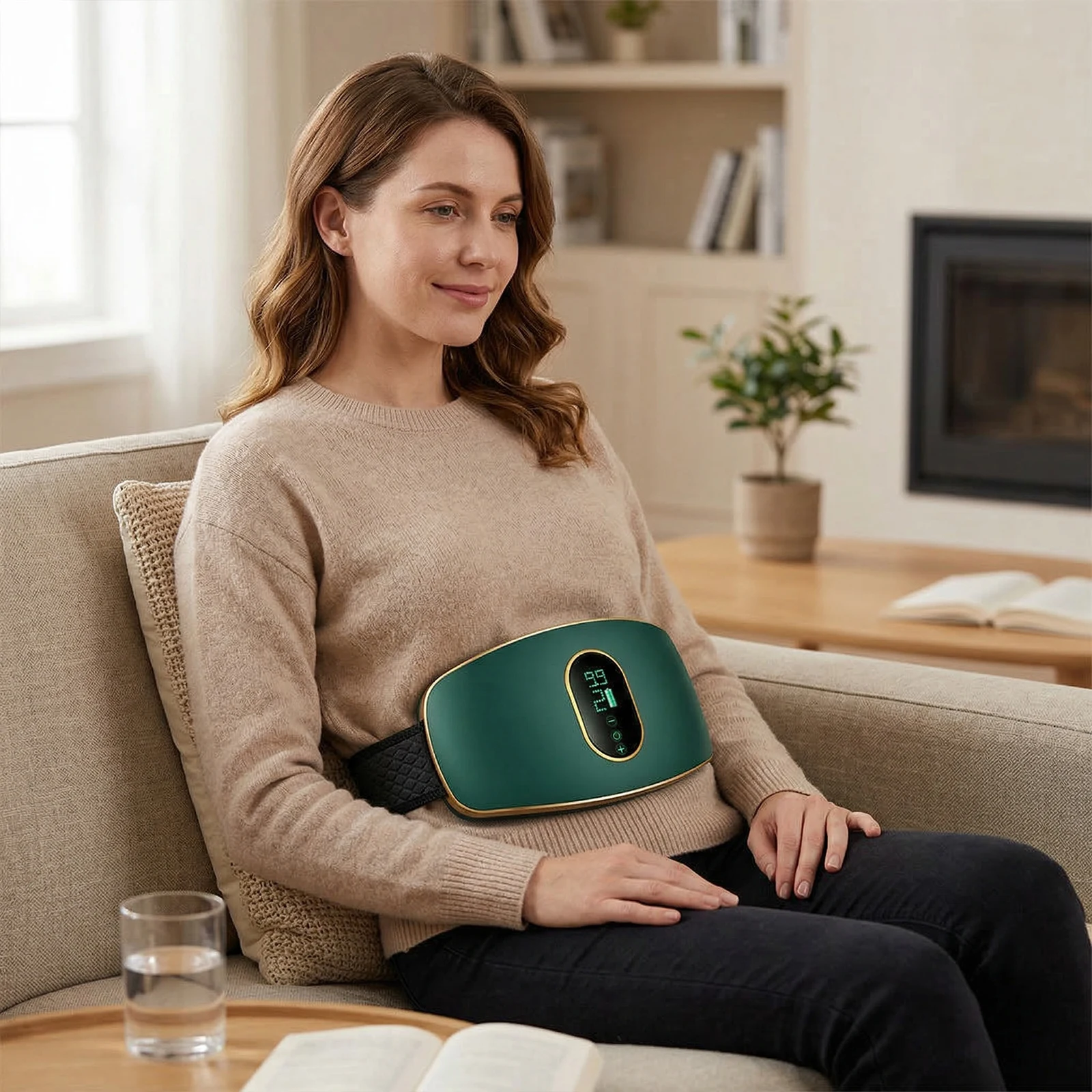 Cordless Menstrual Heating Belt - Wearable Heat & Vibration for Cramps - color options