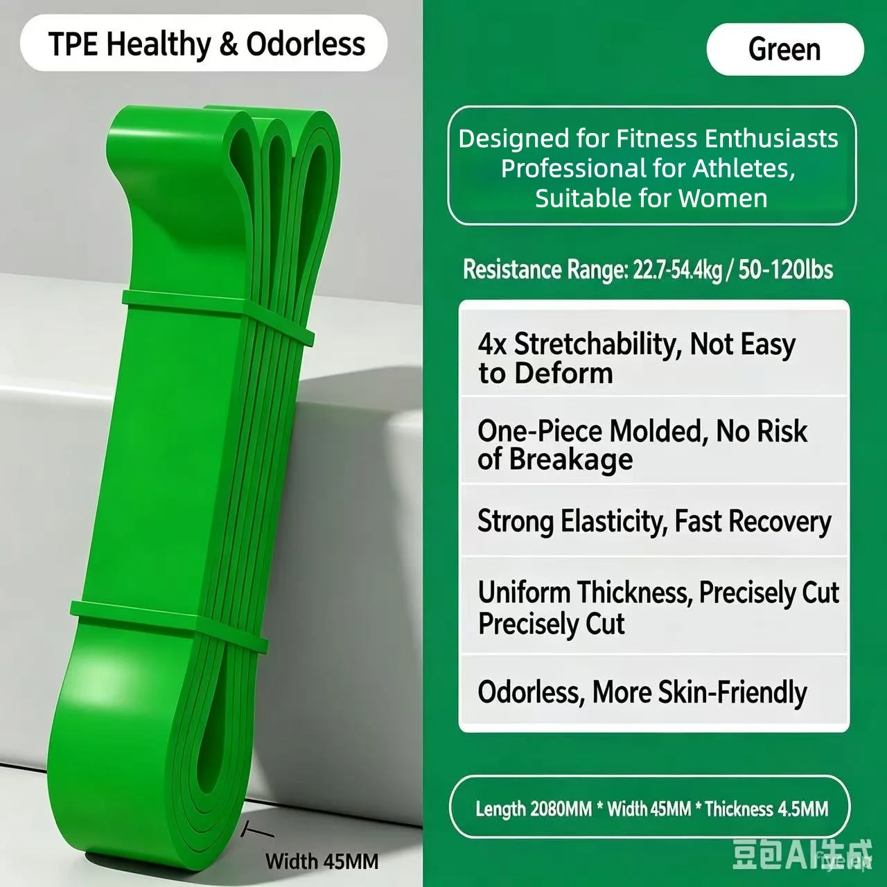 TPE Resistance Bands – 6 Strength Levels for Pull-Up Assist, Yoga & Rehab - packaging