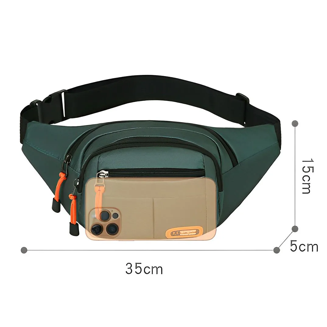 Waterproof Oxford Waist Bag – Large-Capacity Running & Cycling Fanny Pack - close-up detail