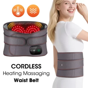 Heated Vibration Lumbar Belt – Back Massage & Waist Support Brace